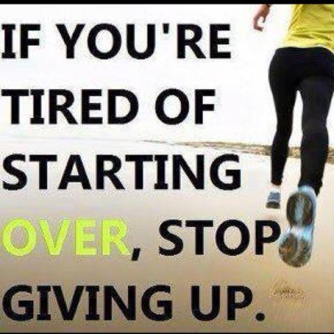 Tired of starting over on your TFR diet? STOP Giving Up!