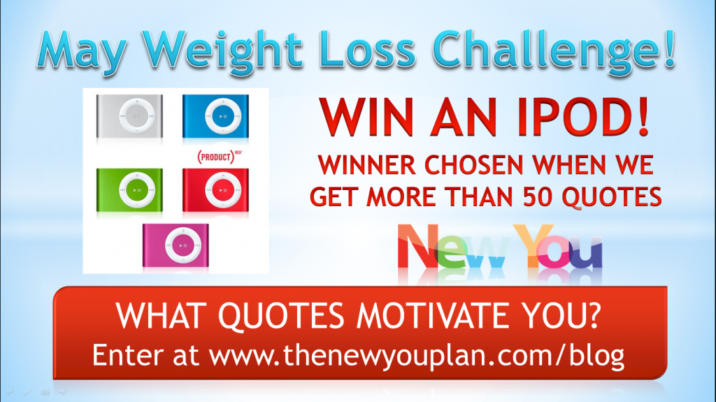 Day 13 New You Plan Weight Loss Challenge – WIN AN IPOD