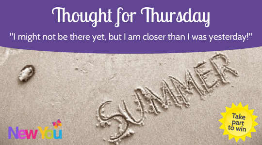 “I might not be there yet, but I am closer than I was yesterday!” How does this quote make you feel about your weight loss journey?