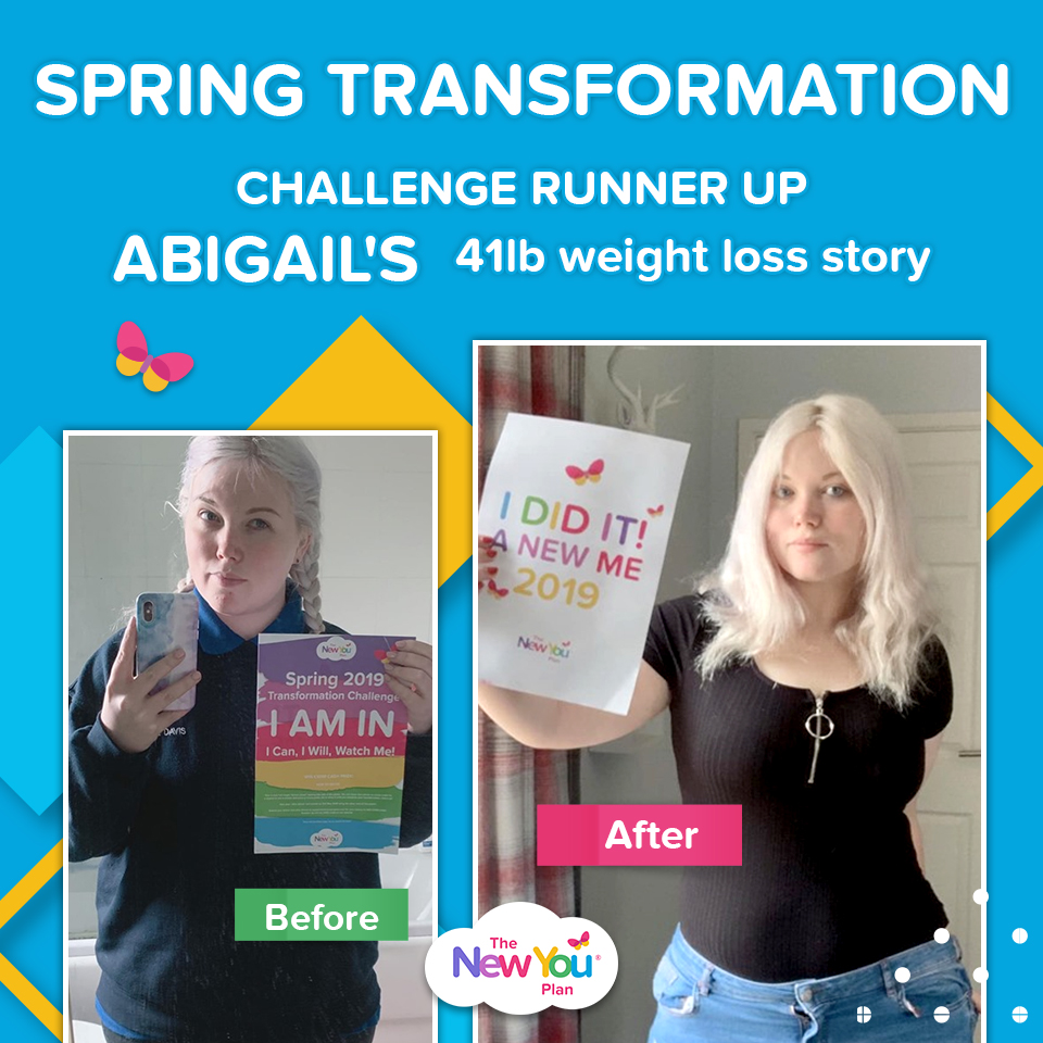 Spring Transformation Challenge Runner Up Abigail’s 41lb weight loss story