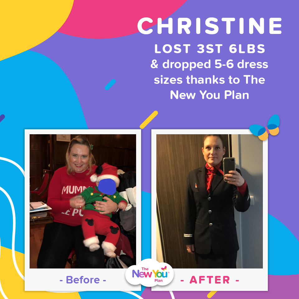 Christine Lost 3st 6lbs & dropped 5-6 dress sizes thanks to The New You Plan