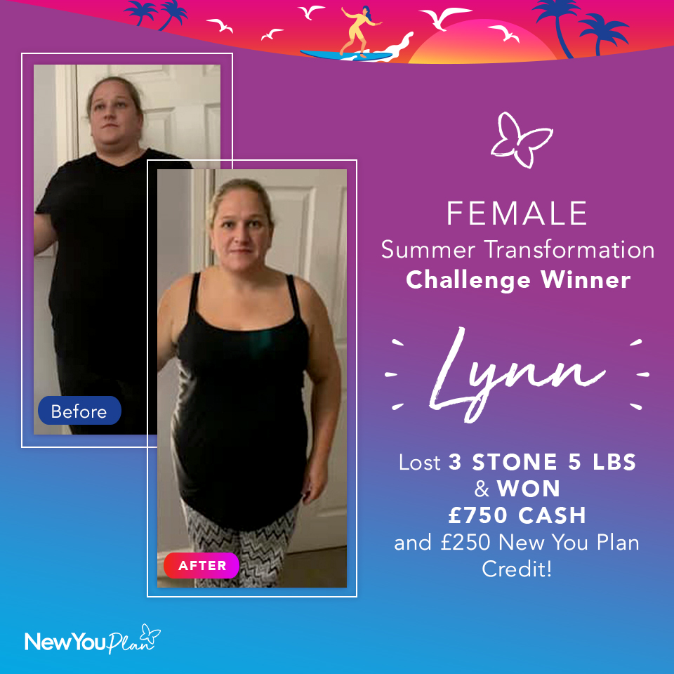 Female Summer Transformation Challenge WINNER Lynn Lost 3st 5lbs & WON £1000