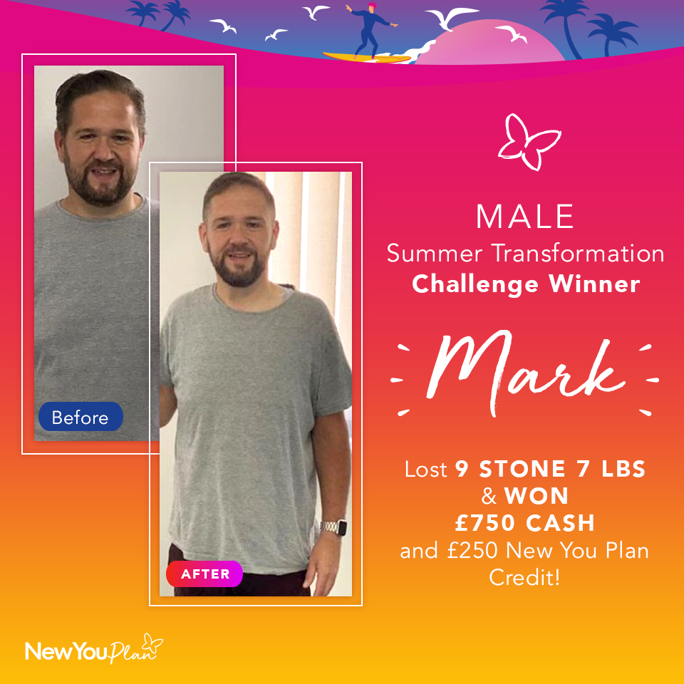 Male Summer Transformation WINNER Mark Lost 9st 7lbs WON 1000