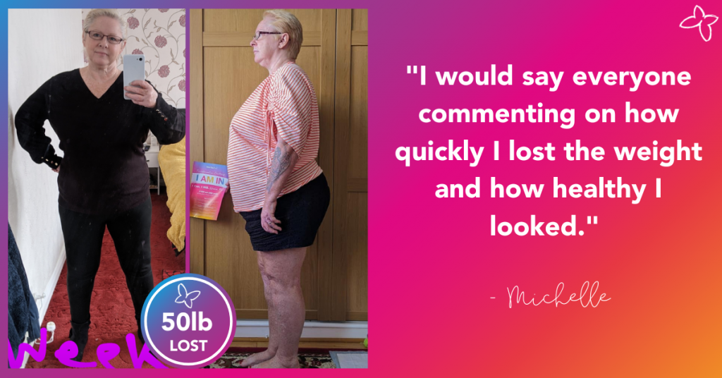 Michelle shares her 50lbs weight loss