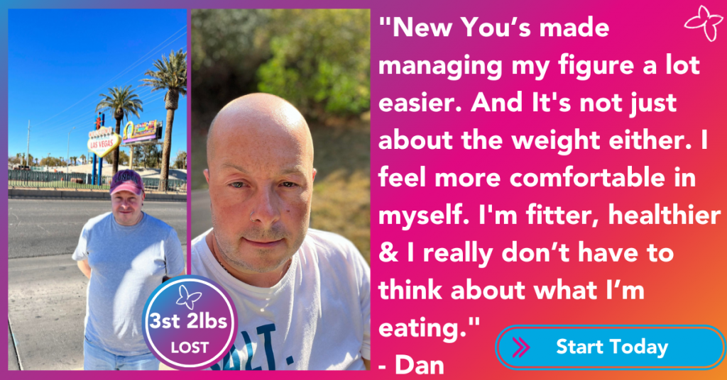 Dan doesn't have to think about what to eat & has his weight under control.