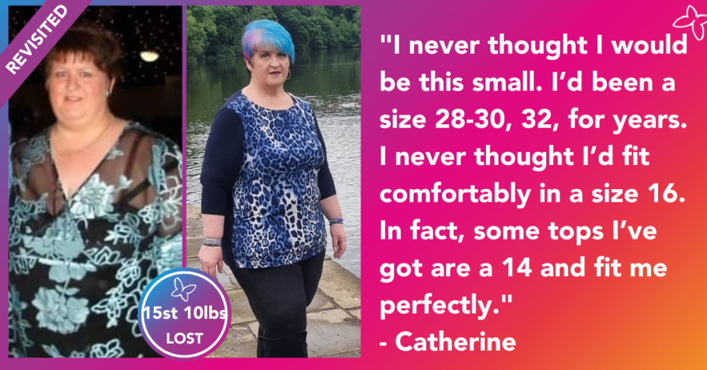 Catherine lost 15 stone and ate Irish stew.