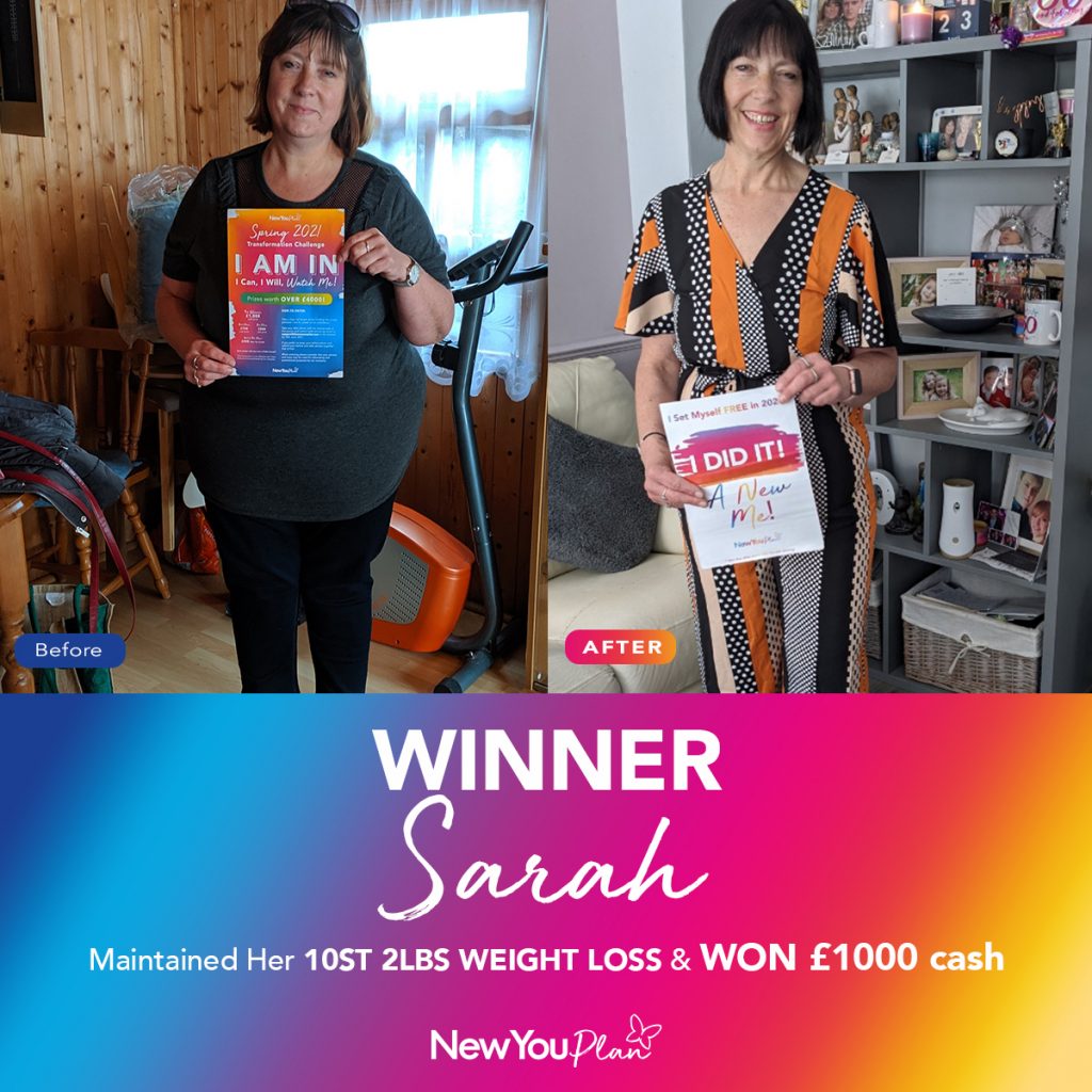 WINNER: Sarah Maintained Her 10st 2lbs Weight Loss & WON £1000 Cash