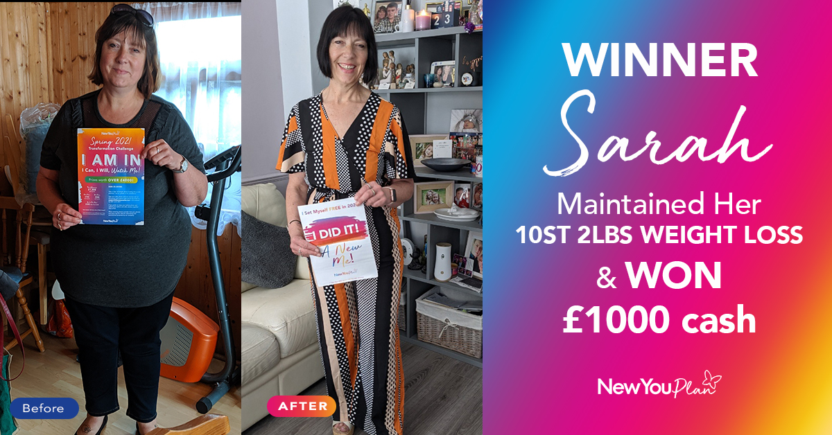 WINNER: Sarah Maintained Her 10st 2lbs Weight Loss & WON £1000 Cash