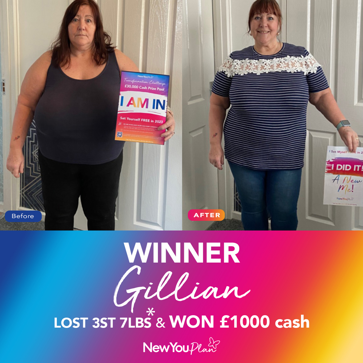 Winner Gillian Lost 3st 7lbs And Won £1000 Cash The New You Plan