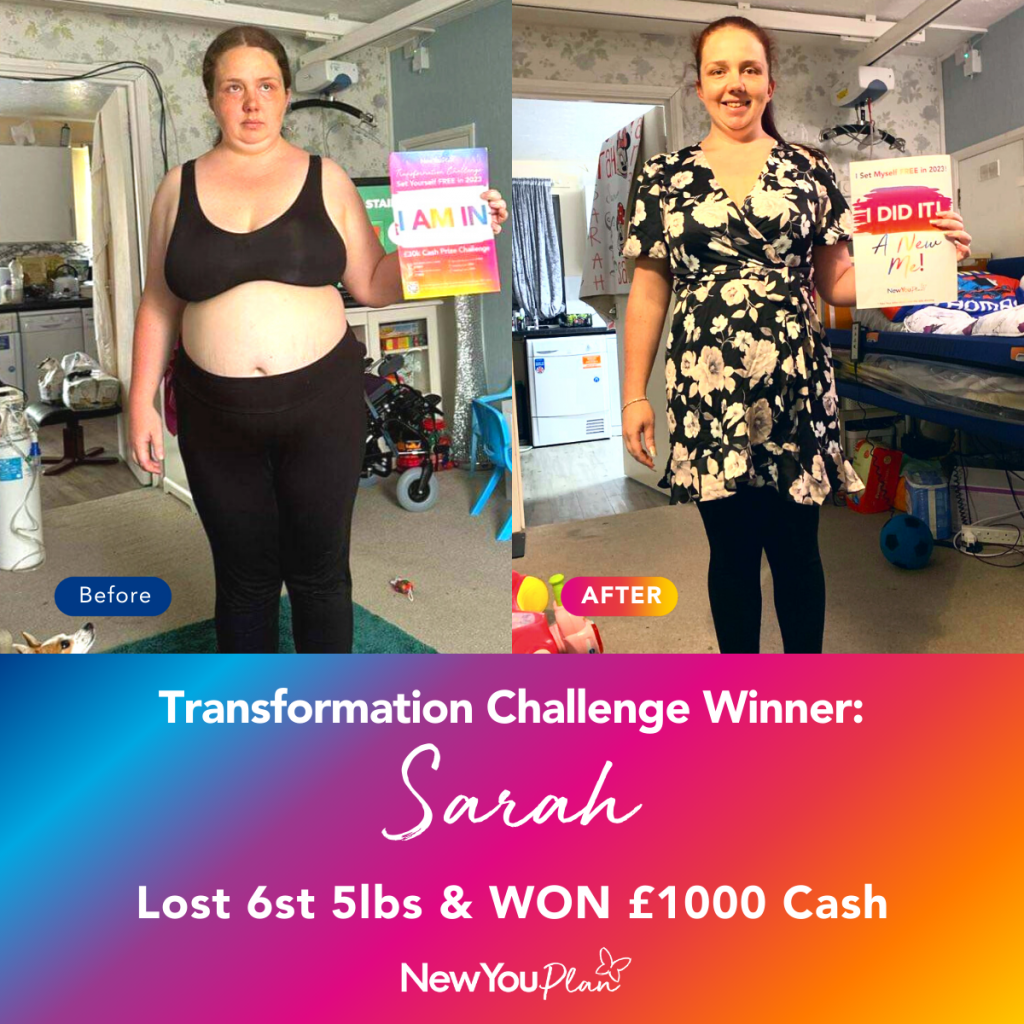 TRANSFORMATION CHALLENGE WINNER: Sarah Lost 6st 5lbs & WON £1000 Cash!