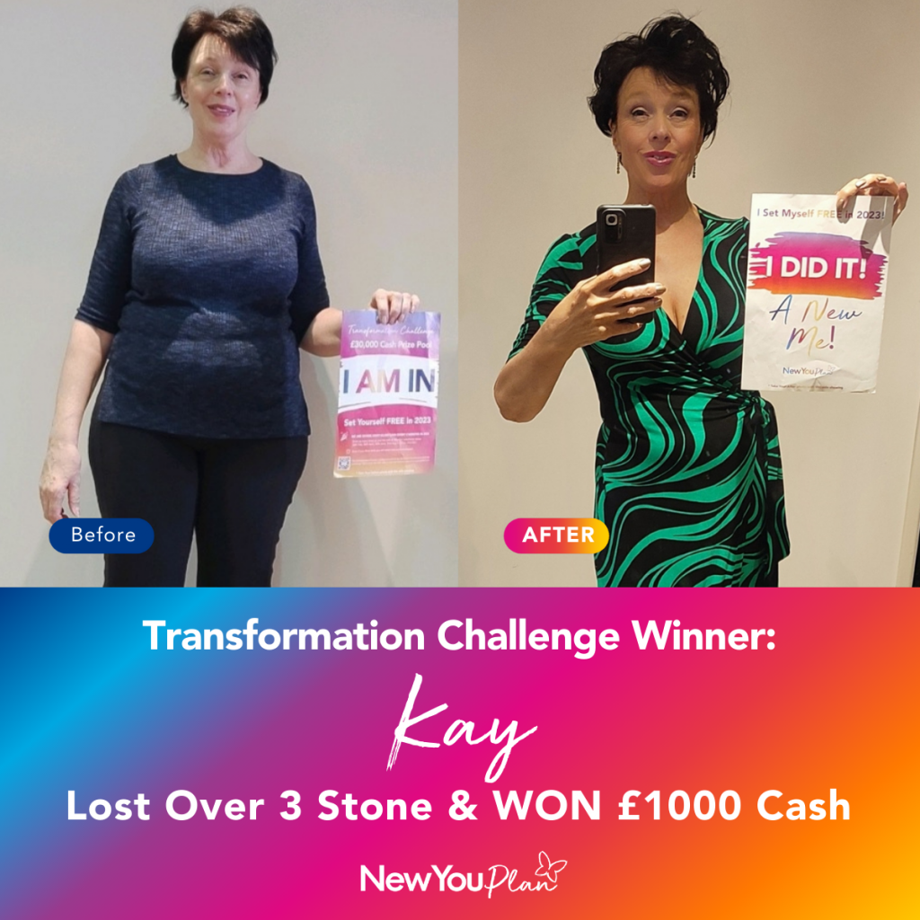 TRANSFORMATION CHALLENGE WINNER: Kay Lost Over 3 Stone & WON £1000 Cash!