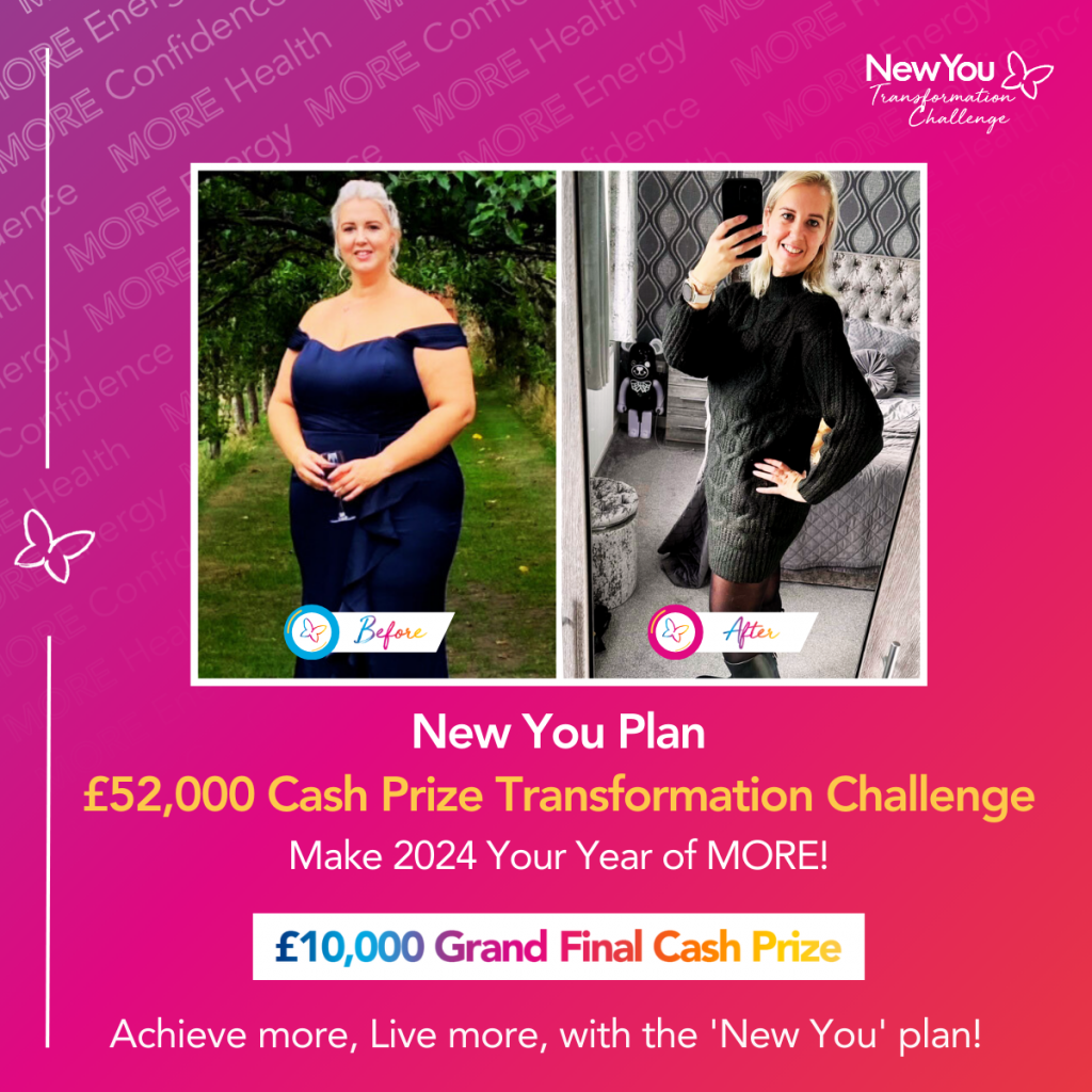 New You Plan £52,000 Cash Prize Transformation Challenge