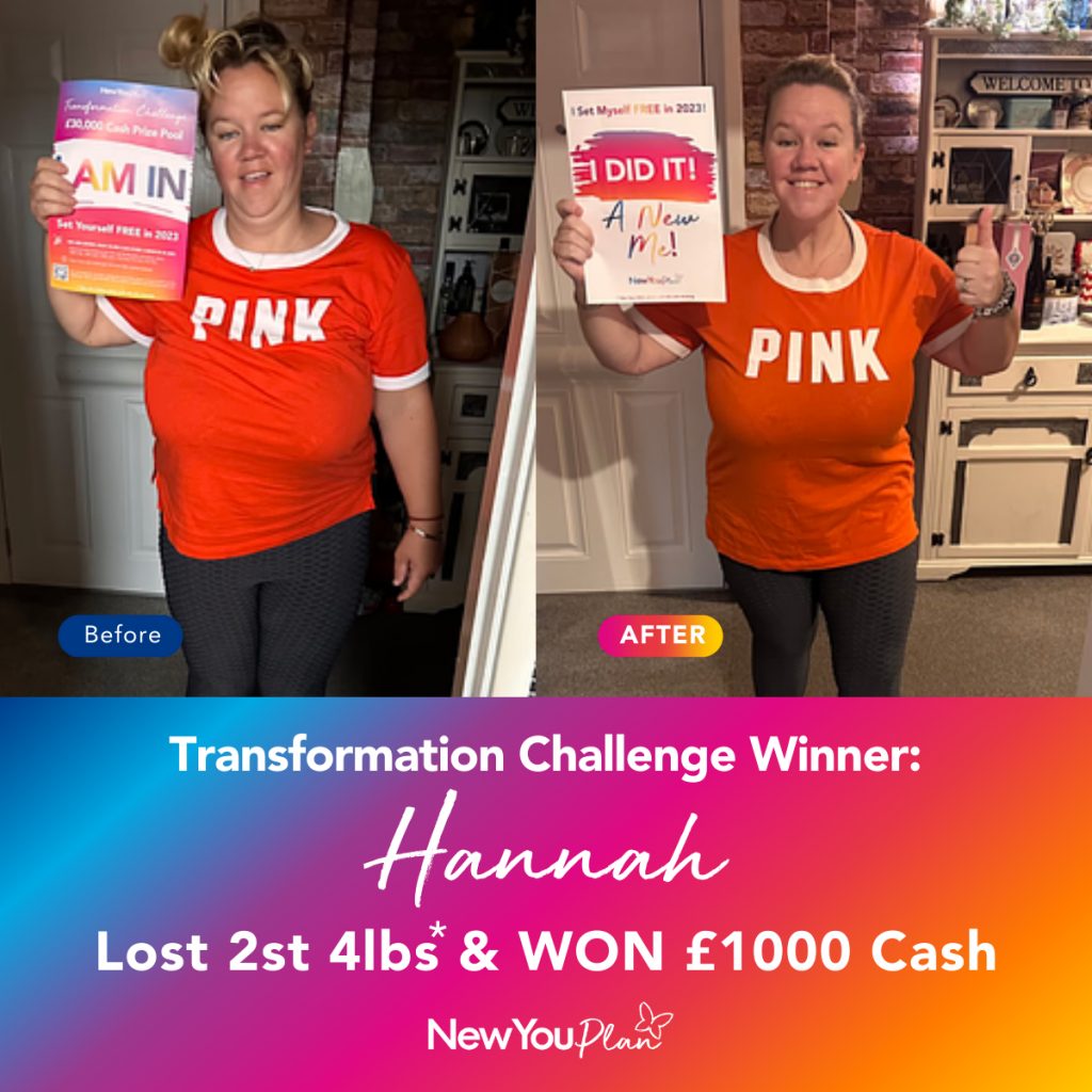 £30K TRANSFORMATION CHALLENGE: WINNER Hannah Lost 2st 4lbs* & WON £1000 Cash!