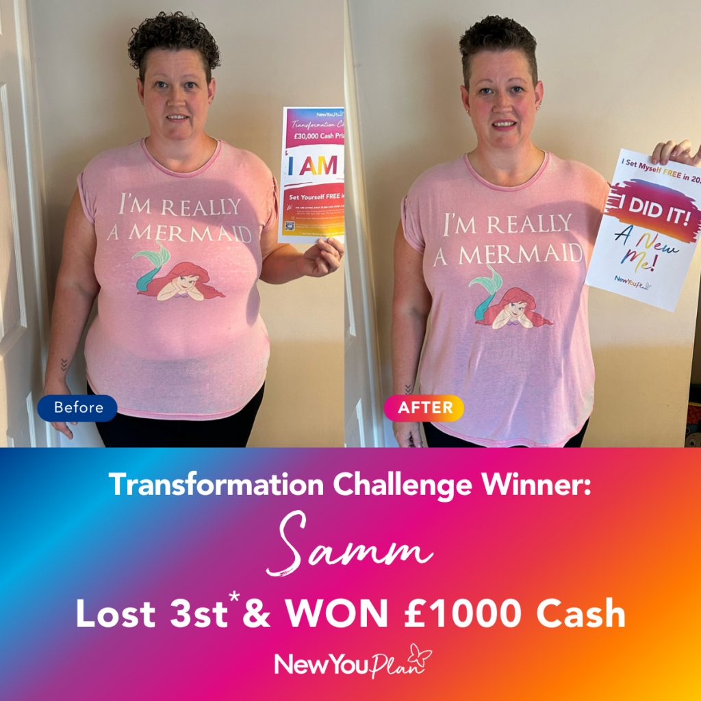 £30K TRANSFORMATION CHALLENGE WINNER: Samm Lost 3st* & WON £1000 Cash!