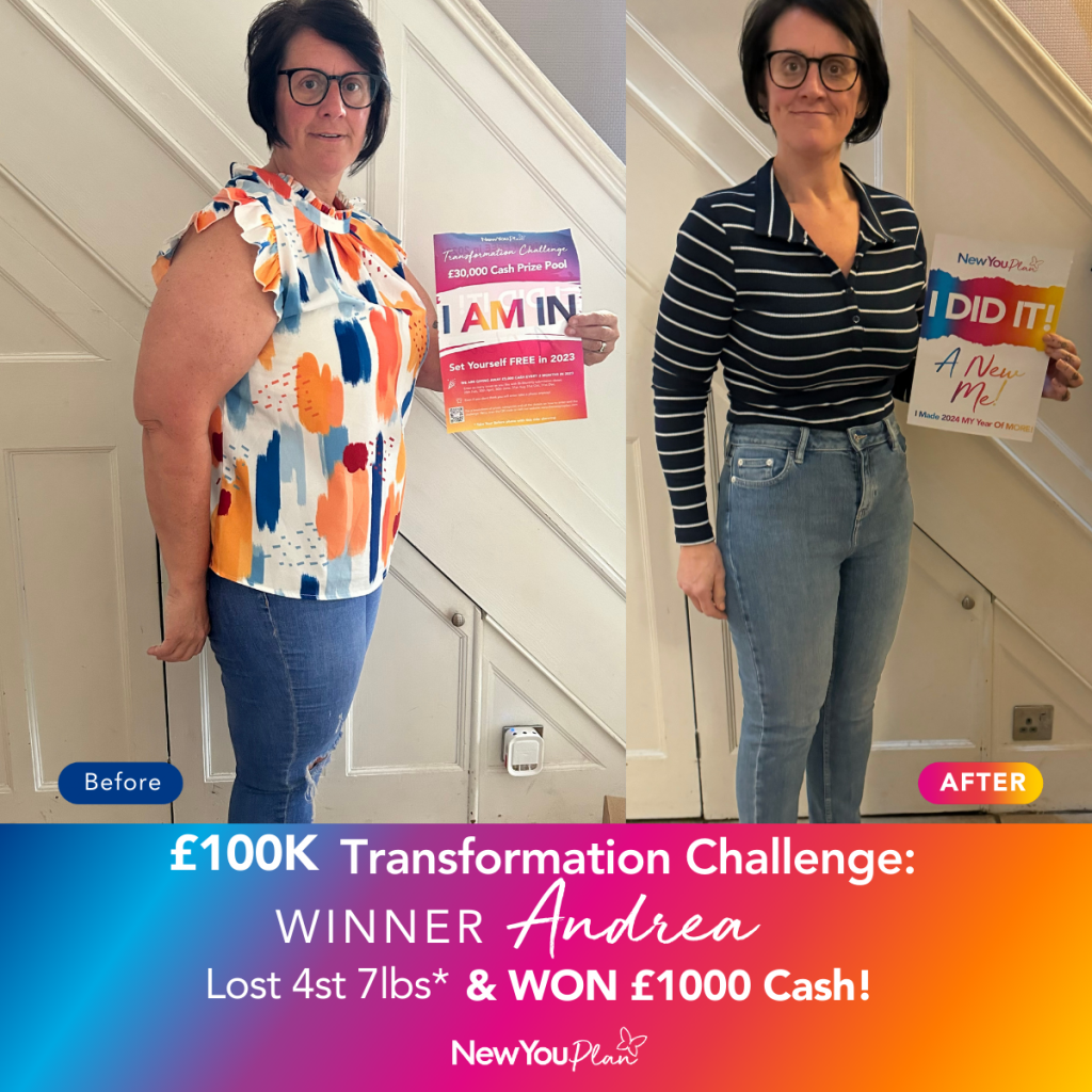 £100K TRANSFORMATION CHALLENGE: WINNER Andrea Lost 4st 7lbs* & WON £1000 Cash!