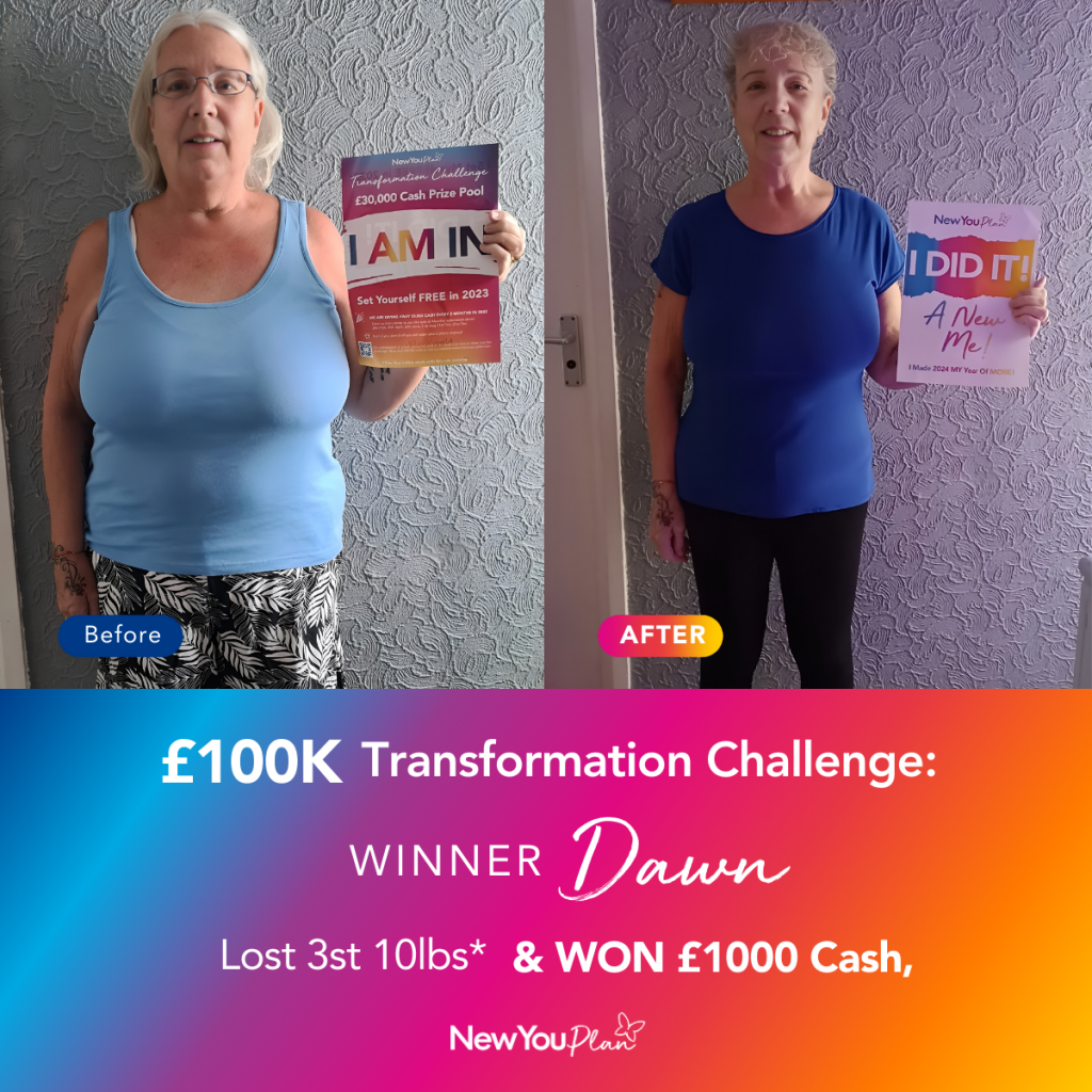 £100K TRANSFORMATION CHALLENGE: Dawn Lost 3st 10lbs* & WON £1000 Cash!