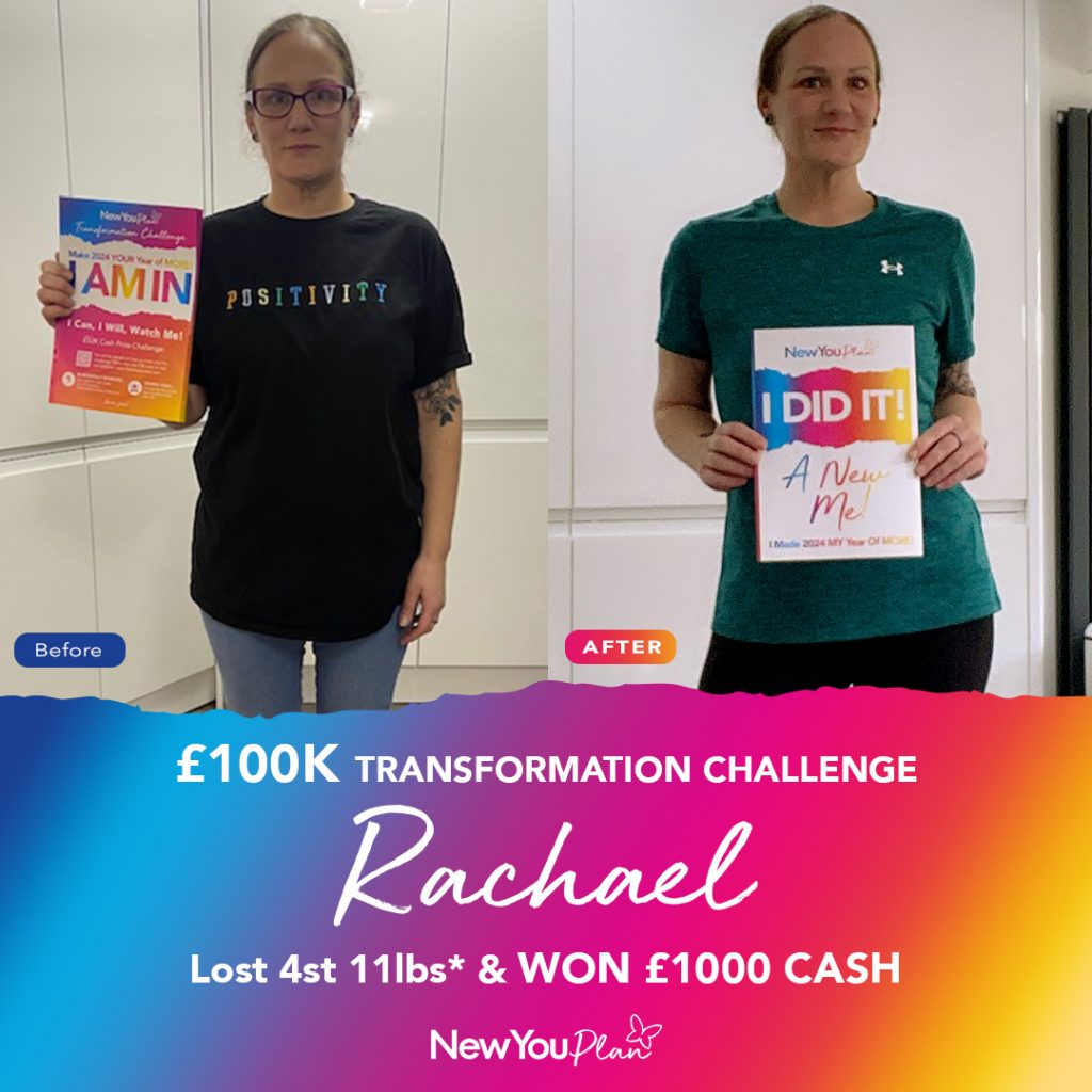 £100K TRANSFORMATION CHALLENGE: Rachael Lost 4st 11lbs* & Won £1000 Cash