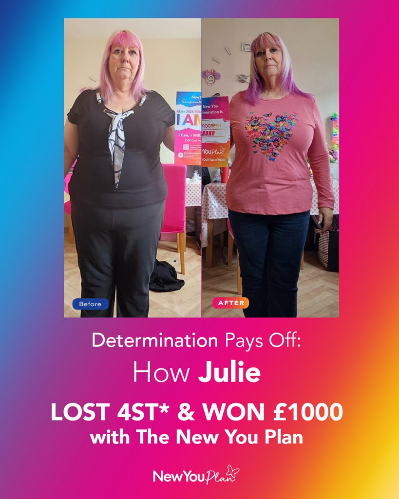 Determination Pays Off: How Julie Lost 4st* & Won £1000 with The New You Plan