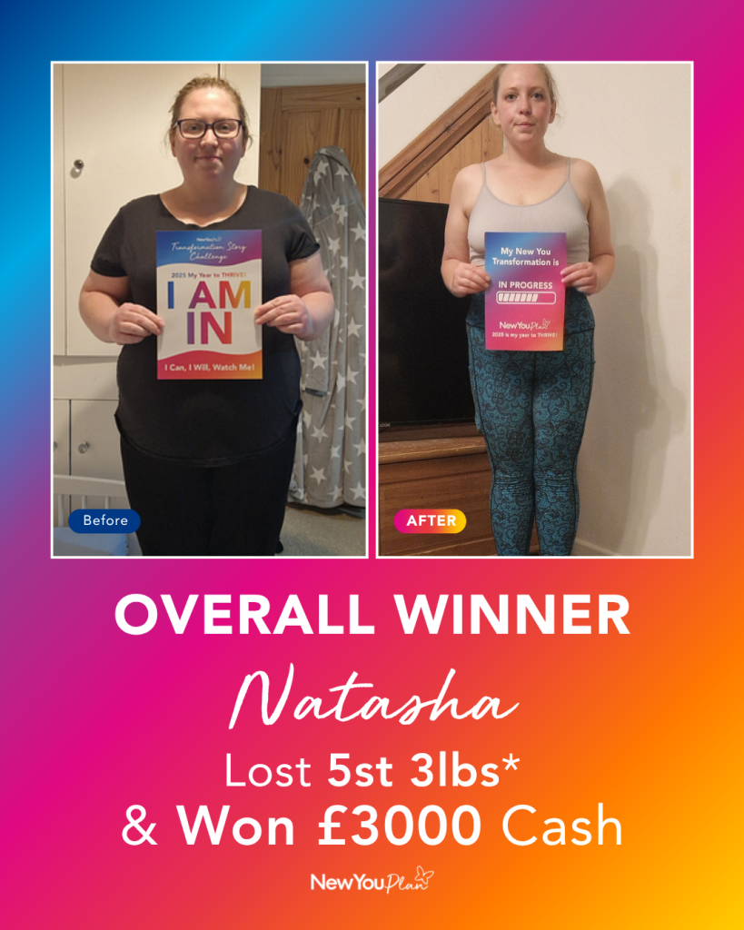 Overall Winner- Natasha Lost 5st 3lbs* & Won £3000 Cash Overall Winner- Natasha Lost 5st 3lbs* & Won £3000 Cash