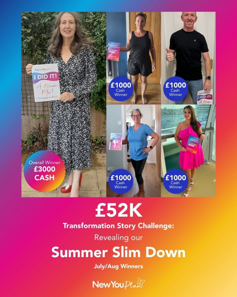 £52K Transformation Story Challenge: Revealing our ‘Summer Slim Down’ July/Aug Winners