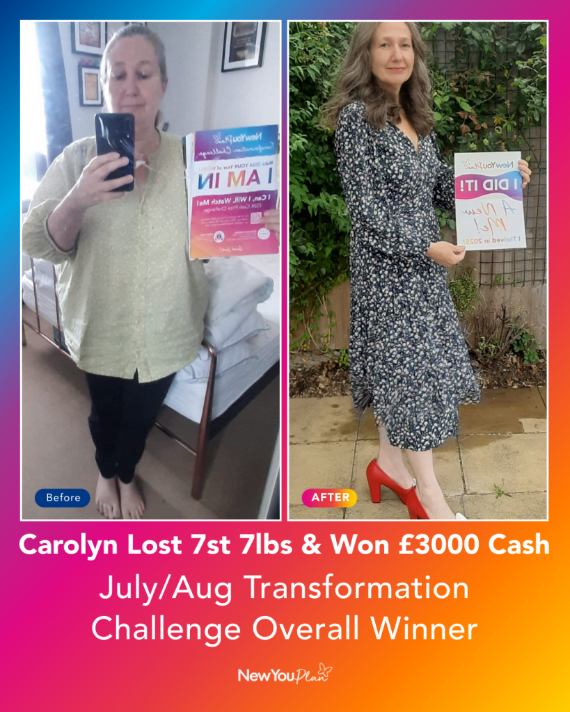 July/Aug Transformation Challenge: Overall Winner Carolyn Lost 7st 7lbs & Won £3000 Cash July/Aug Transformation Challenge: Overall Winner Carolyn Lost 7st 7lbs & Won £3000 Cash