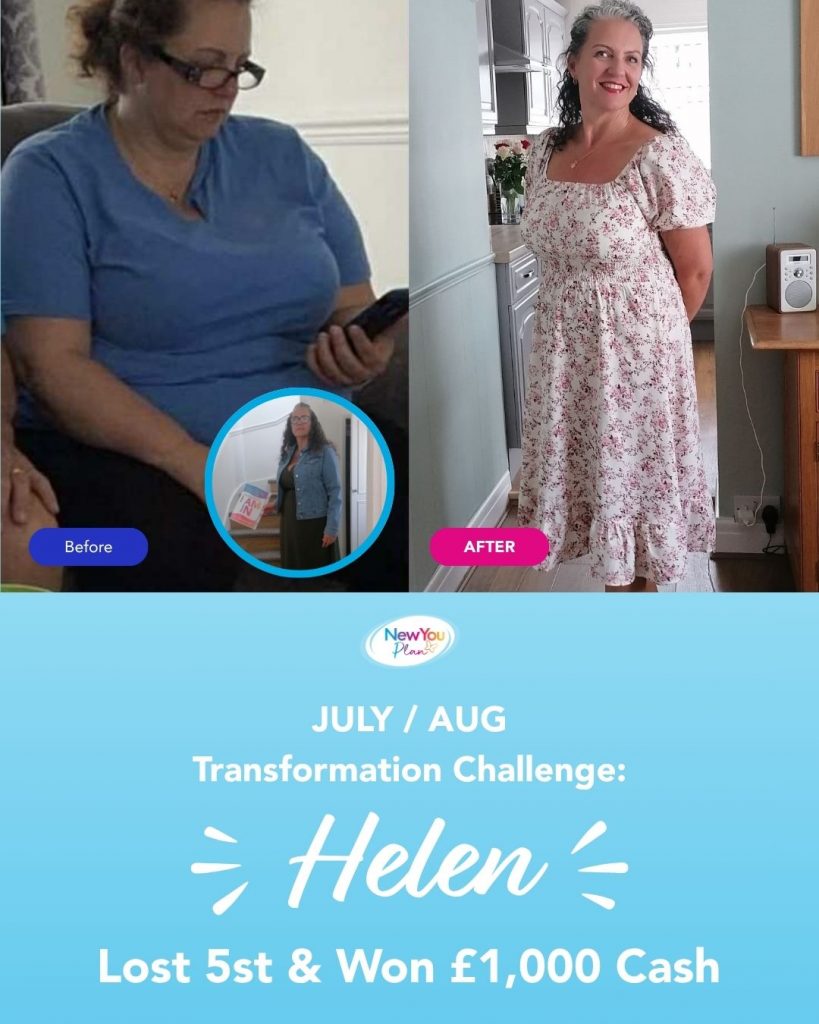 July/Aug Transformation Challenge: Helen Lost 5st & Won £1,000 Cash