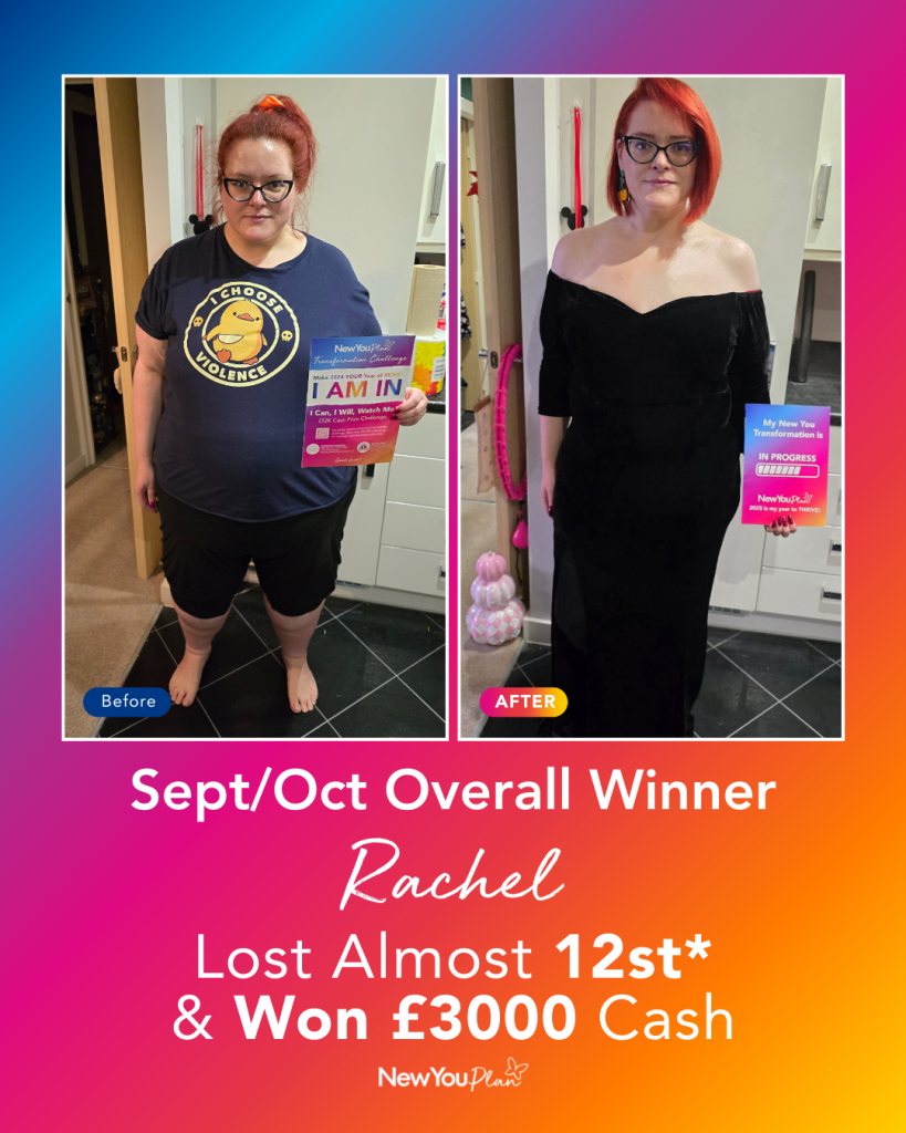 Sept/Oct Overall Winner: Rachel Lost Almost 12st* & Won £3000! Sept/Oct Overall Winner: Rachel Lost Almost 12st* & Won £3000!