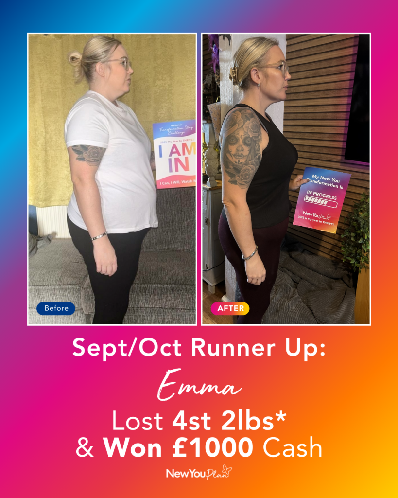 Sept/Oct Runner Up: Emma Lost 4st 2lbs* & Won £1000!